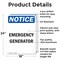Signmission Emergency Generator, 18 in W x Rectangle, Aluminum OS-2PACK-NS-A-1824-V-11856 - alternate 5